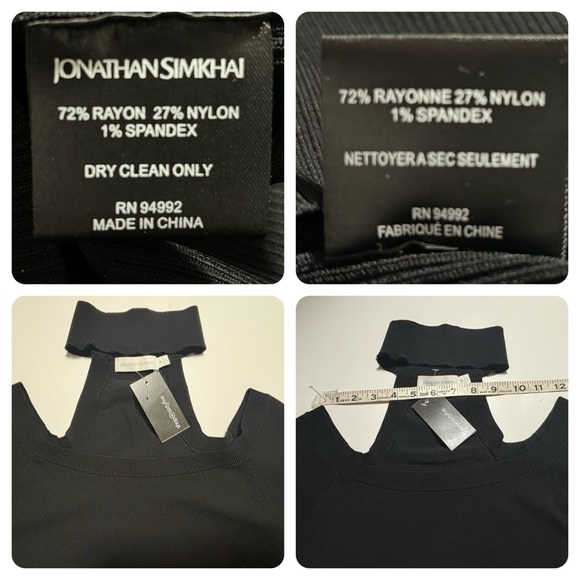 Jonathan Simkhai Black Sweater Dress READ Sz Med NWT - Picture 11 of 16